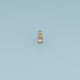 Round Crystal Pendant,14K Gold Silver Dainty Solitaire Stone Charm DIY Charm for Necklace Bracelet Making