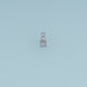 Round Crystal Pendant,14K Gold Silver Dainty Solitaire Stone Charm DIY Charm for Necklace Bracelet Making