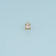 Square Crystal Pendant,14K Gold Silver Clear Faceted Stone Charm DIY Charm for Necklace Bracelet Making