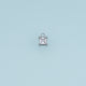 Square Crystal Pendant,14K Gold Silver Clear Faceted Stone Charm DIY Charm for Necklace Bracelet Making