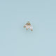 Three Crystal Leaf Pendant,14K Gold Silver Dainty Branch Charm DIY Charm for Necklace Bracelet Making