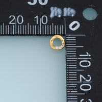 Irregular Open Circle Pendant,14K Gold Silver Crystal Geometric Charm DIY Charm for Necklace Bracelet Making