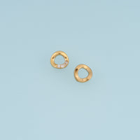 Irregular Open Circle Pendant,14K Gold Silver Crystal Geometric Charm DIY Charm for Necklace Bracelet Making