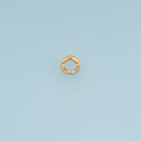 Irregular Open Circle Pendant,14K Gold Silver Crystal Geometric Charm DIY Charm for Necklace Bracelet Making