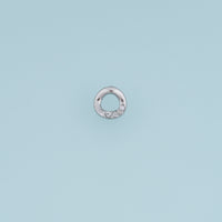 Irregular Open Circle Pendant,14K Gold Silver Crystal Geometric Charm DIY Charm for Necklace Bracelet Making