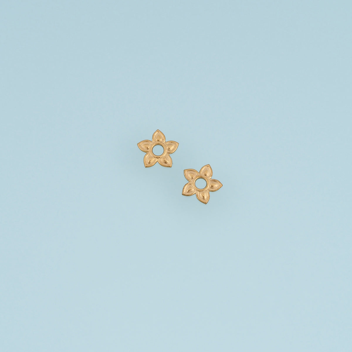 Five Petal Flower Pendant,14K Gold Open Floral Charm DIY Charm for Necklace Bracelet Making