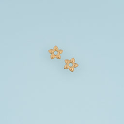 Five Petal Flower Pendant,14K Gold Open Floral Charm DIY Charm for Necklace Bracelet Making