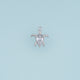Sea Turtle Crystal Pendant,14K Gold Silver Clear Gemstone Turtle Charm DIY Charm for Necklace Bracelet Making