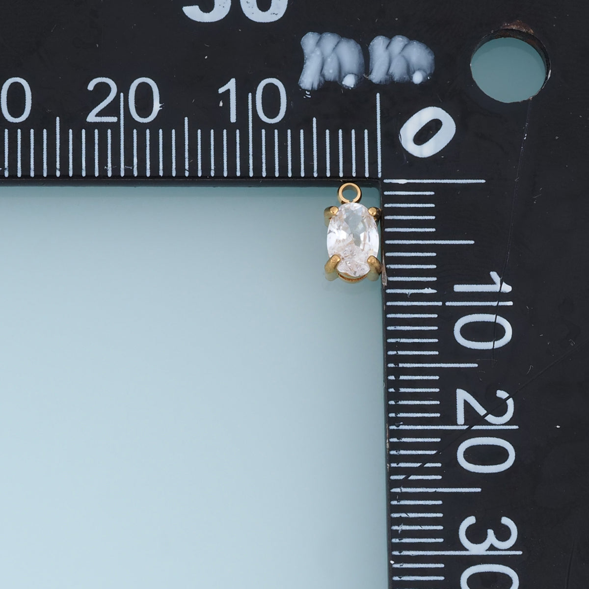Oval Crystal Pendant,14K Gold Silver Clear Faceted Gemstone Charm DIY Charm for Necklace Bracelet Making