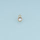 Round Crystal Pendant,14K Gold Silver Clear Bezel Set Charm DIY Charm for Necklace Bracelet Making
