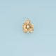 Sculpted Blossom Pendant,14K Gold Silver Wavy Petal Crystal Charm DIY Charm for Necklace Bracelet Making