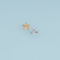 Open Center Star Flower Pendant,14K Gold Silver Sculpted Petal Charm DIY Charm for Necklace Bracelet Making