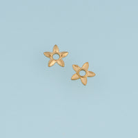 Open Center Star Flower Pendant,14K Gold Silver Sculpted Petal Charm DIY Charm for Necklace Bracelet Making