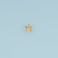 Open Center Star Flower Pendant,14K Gold Silver Sculpted Petal Charm DIY Charm for Necklace Bracelet Making
