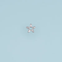 Open Center Star Flower Pendant,14K Gold Silver Sculpted Petal Charm DIY Charm for Necklace Bracelet Making