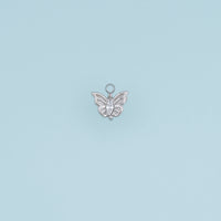 Openwork Butterfly Pendant,14K Gold Silver Crystal Wing Charm DIY Charm for Necklace Bracelet Making