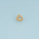 Interlocking Circle Pendant,14K Gold Silver Crystal Twisted Double Ring Charm DIY Charm for Necklace Bracelet Making