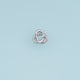 Interlocking Circle Pendant,14K Gold Silver Crystal Twisted Double Ring Charm DIY Charm for Necklace Bracelet Making
