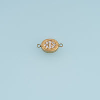 Oval Crystal Connector,14K Gold Silver Sparkling Rhinestone Charm DIY Connector for Necklace Bracelet Making
