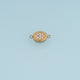 Oval Crystal Connector,14K Gold Silver Sparkling Rhinestone Charm DIY Connector for Necklace Bracelet Making