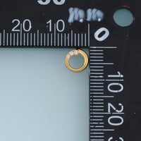 Open Circle Crystal Pendant,14K Gold Silver Sparkling Rhinestone Ring Charm DIY Charm for Necklace Bracelet Making