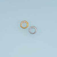 Open Circle Crystal Pendant,14K Gold Silver Sparkling Rhinestone Ring Charm DIY Charm for Necklace Bracelet Making