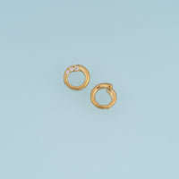 Open Circle Crystal Pendant,14K Gold Silver Sparkling Rhinestone Ring Charm DIY Charm for Necklace Bracelet Making