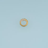 Open Circle Crystal Pendant,14K Gold Silver Sparkling Rhinestone Ring Charm DIY Charm for Necklace Bracelet Making