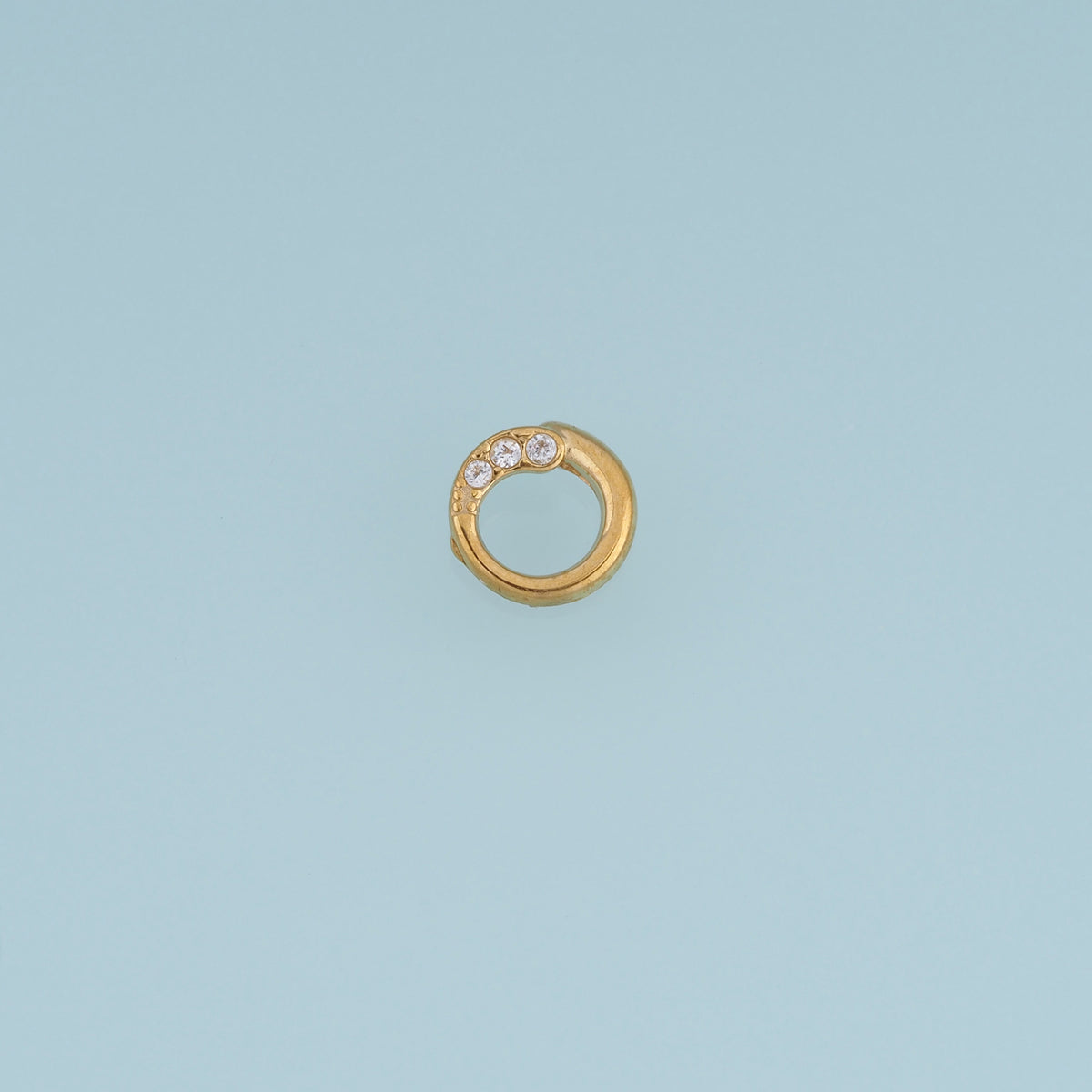 Open Circle Crystal Pendant,14K Gold Silver Sparkling Rhinestone Ring Charm DIY Charm for Necklace Bracelet Making