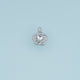 Openwork Flower Heart Pendant,14K Gold Silver Crystal Floral Charm DIY Charm for Necklace Bracelet Making