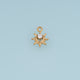 Sun Moon Crystal Pendant,14K Gold Silver Celestial Sunburst Charm DIY Charm for Necklace Bracelet Making