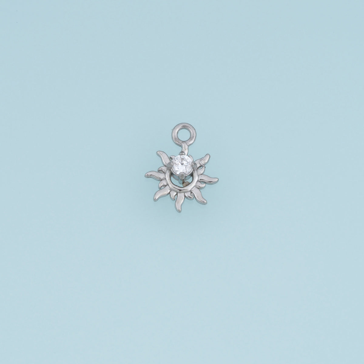 Sun Moon Crystal Pendant,14K Gold Silver Celestial Sunburst Charm DIY Charm for Necklace Bracelet Making