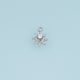 Sun Moon Crystal Pendant,14K Gold Silver Celestial Sunburst Charm DIY Charm for Necklace Bracelet Making