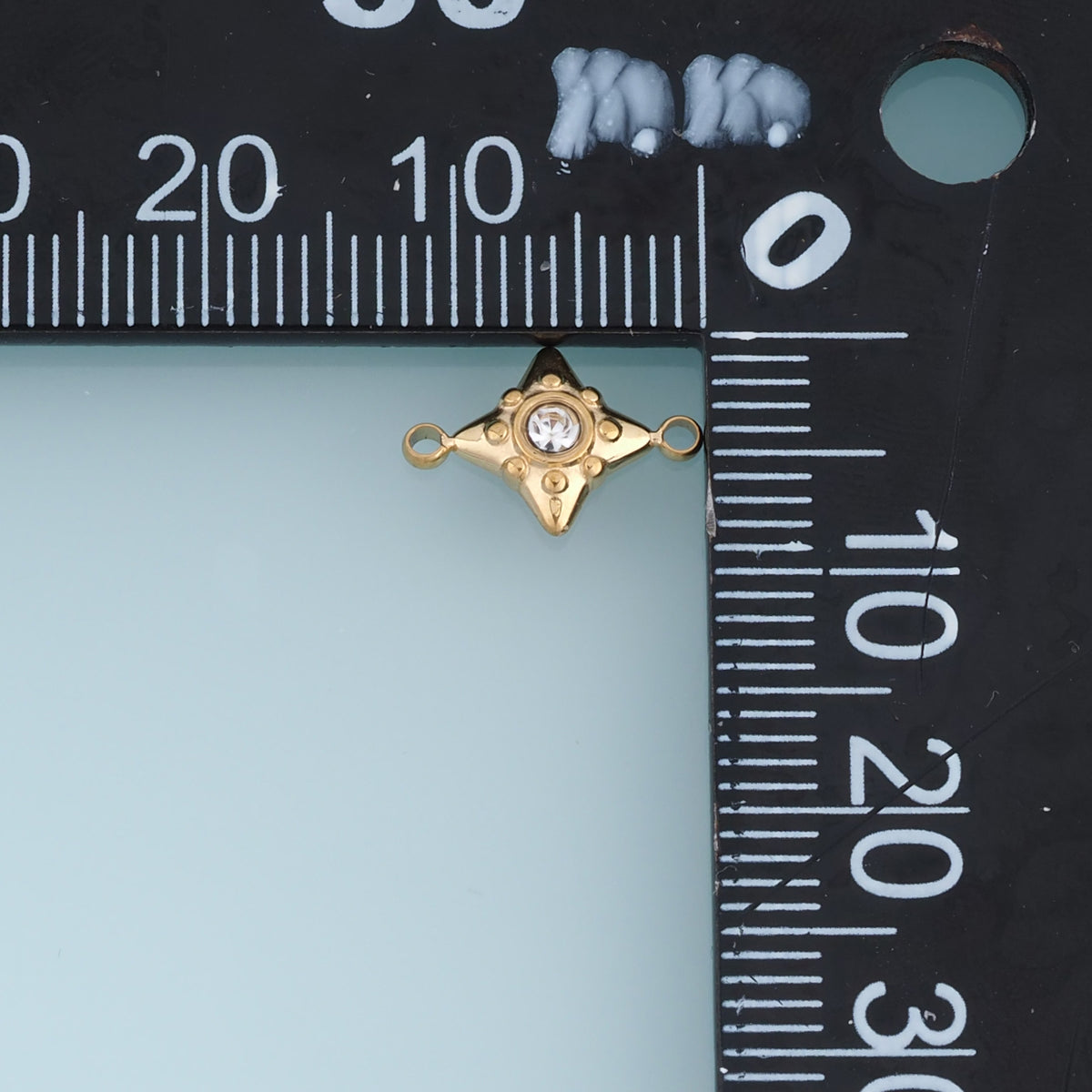 Four Point Star Crystal Connector,14K Gold Silver Geometric Star Charm DIY Connector for Necklace Bracelet Making