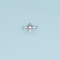 Four Point Star Crystal Connector,14K Gold Silver Geometric Star Charm DIY Connector for Necklace Bracelet Making