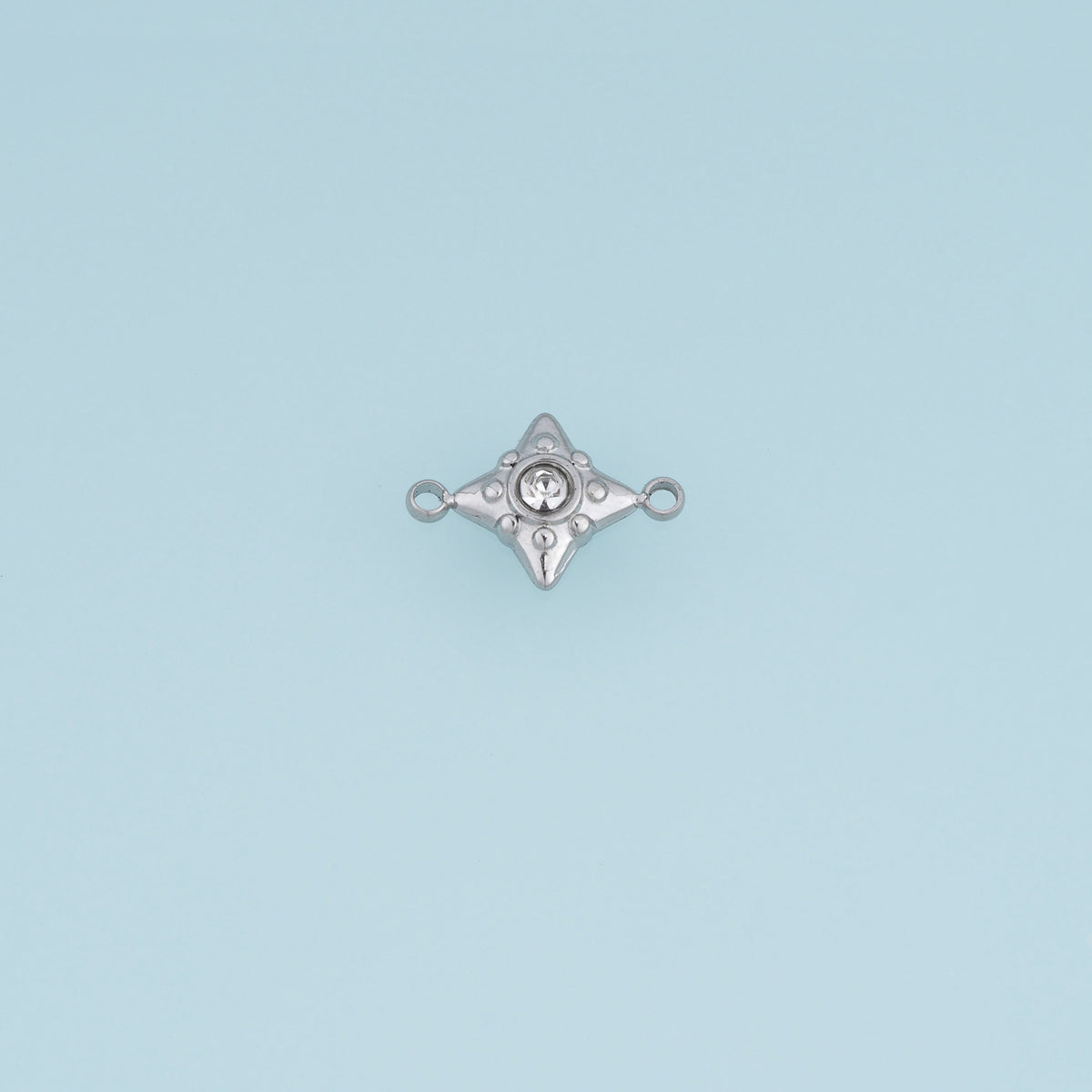 Four Point Star Crystal Connector,14K Gold Silver Geometric Star Charm DIY Connector for Necklace Bracelet Making