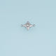 Four Point Star Crystal Connector,14K Gold Silver Geometric Star Charm DIY Connector for Necklace Bracelet Making
