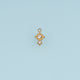Vintage Crystal Drop Pendant,14K Gold Four Point Star Charm DIY Charm for Necklace Bracelet Making