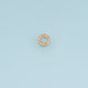 Open Circle Crystal Pendant,14K Gold Silver Beaded Rhinestone Ring Charm DIY Charm for Necklace Bracelet Making