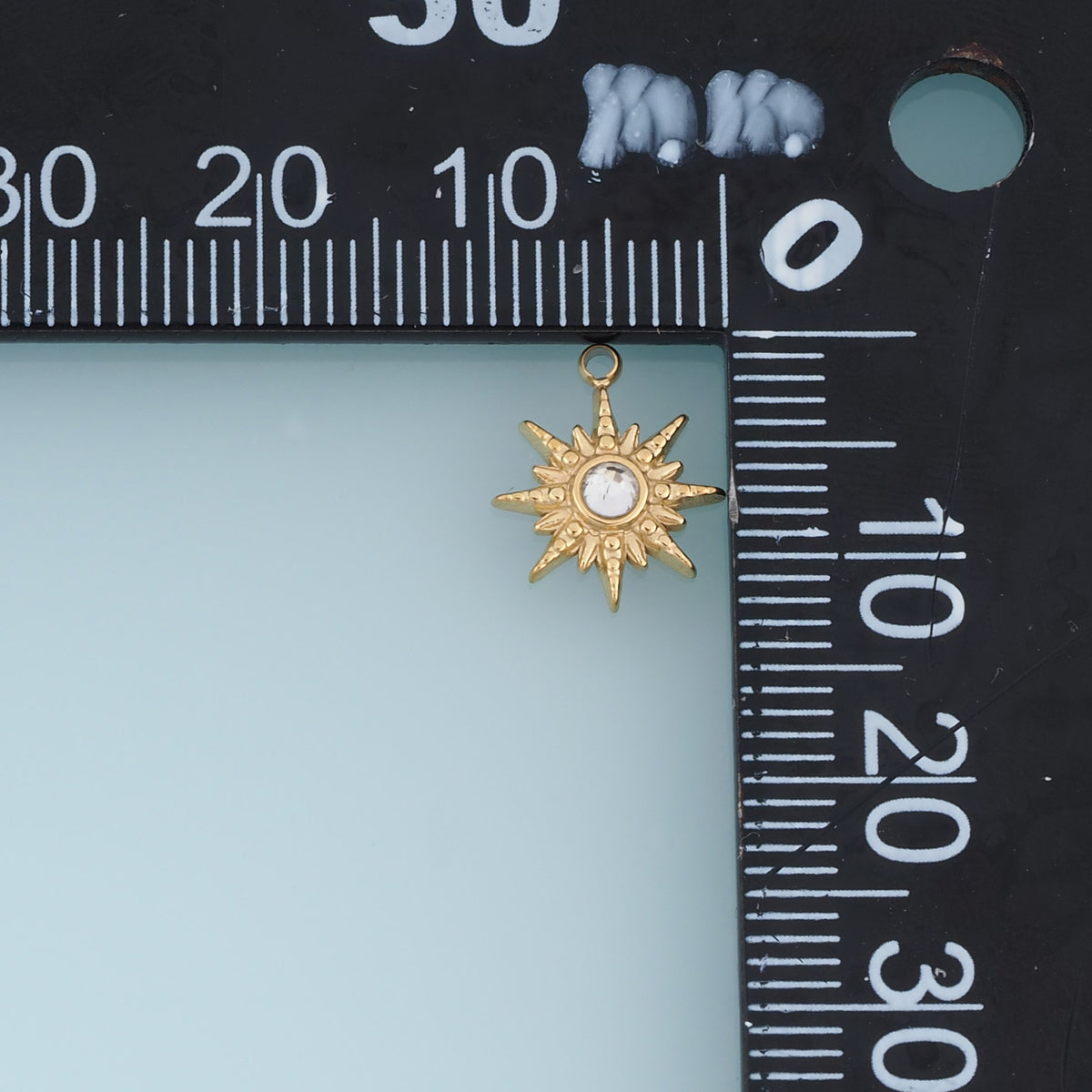 Radiant Sunburst Crystal Pendant,14K Gold Silver Celestial Sun Charm DIY Charm for Necklace Bracelet Making