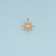 Radiant Sunburst Crystal Pendant,14K Gold Silver Celestial Sun Charm DIY Charm for Necklace Bracelet Making
