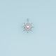 Radiant Sunburst Crystal Pendant,14K Gold Silver Celestial Sun Charm DIY Charm for Necklace Bracelet Making