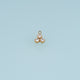 Three Stone Crystal Pendant,14K Gold Silver Geometric Triangle Charm DIY Charm for Necklace Bracelet Making