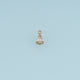 Faceted Teardrop Crystal Pendant,14K Gold Silver Clear Stone Charm DIY Charm for Necklace Bracelet Making