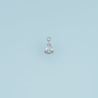 Faceted Teardrop Crystal Pendant,14K Gold Silver Clear Stone Charm DIY Charm for Necklace Bracelet Making