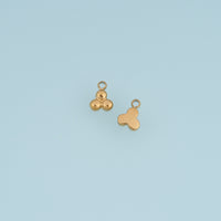 Triple Ball Pendant,14K Gold Silver Puffy Beaded Cluster Charm DIY Charm for Necklace Bracelet Making