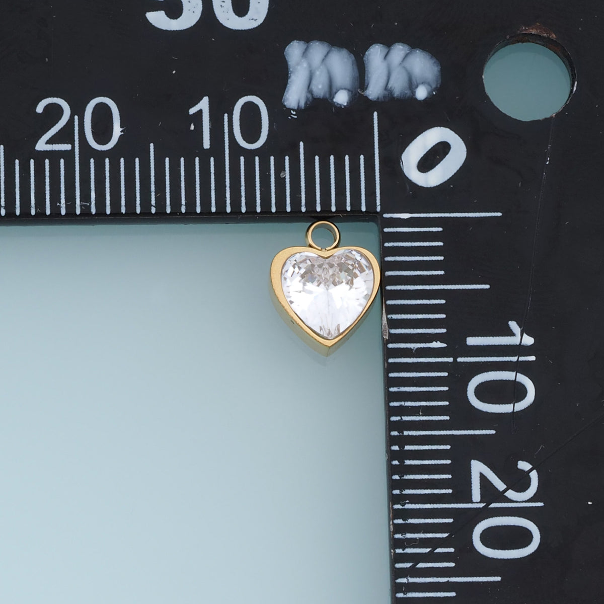 Heart Crystal Pendant,14K Gold Silver Black Clear Faceted Heart Charm DIY Charm for Necklace Bracelet Making
