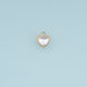 Heart Crystal Pendant,14K Gold Silver Black Clear Faceted Heart Charm DIY Charm for Necklace Bracelet Making