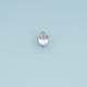 Heart Crystal Pendant,14K Gold Silver Black Clear Faceted Heart Charm DIY Charm for Necklace Bracelet Making