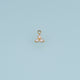 Three Round Crystal Pendant,14K Gold Silver Sparkling Trio Stone Charm DIY Charm for Necklace Bracelet Making